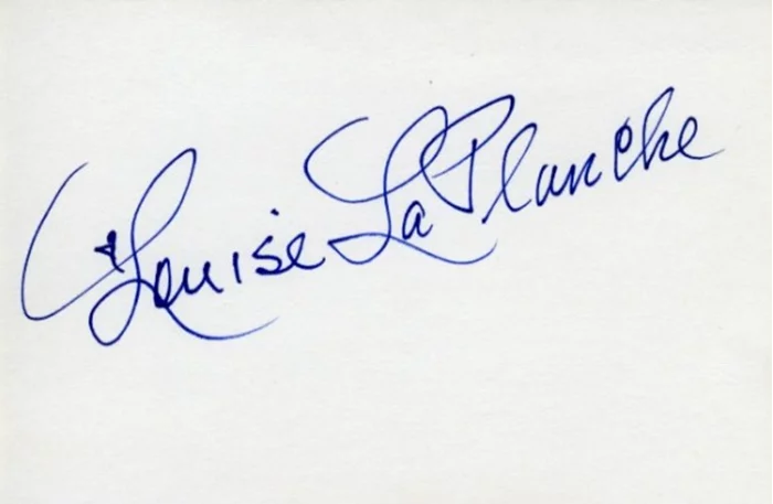 Louise LaPlanche autograph