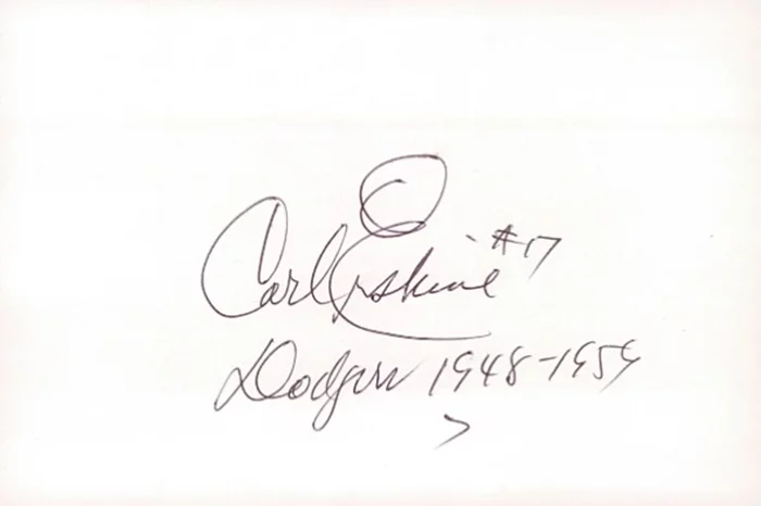 Carl Erskine autograph