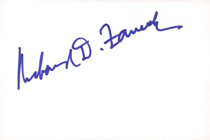 Richard D. Zanuck autograph