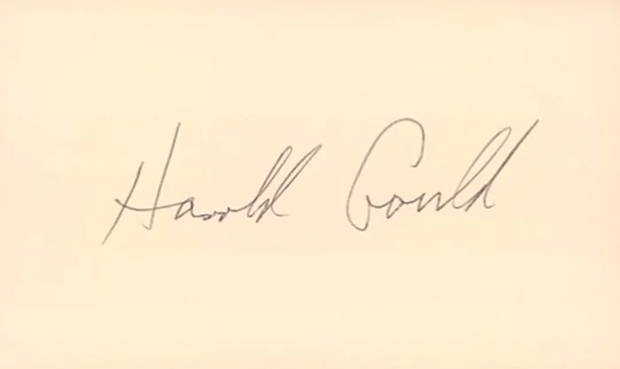 Harold Gould autograph