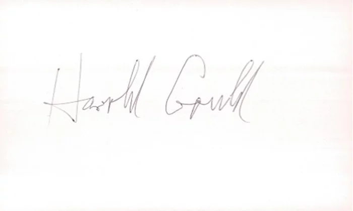 Harold Gould autograph