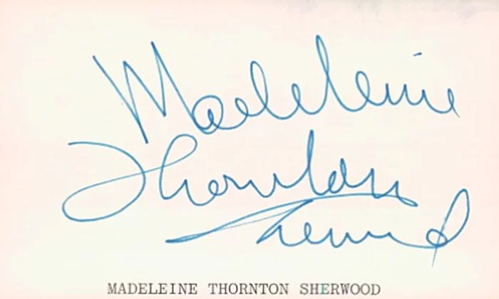 Madeleine Sherwood autograph