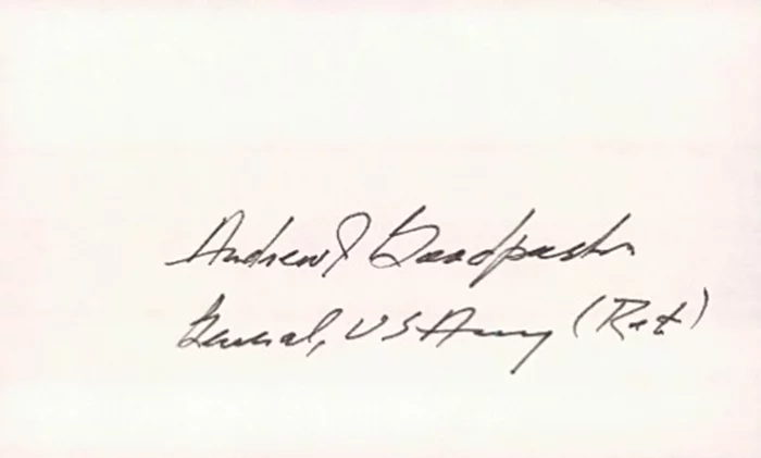 Andrew Goodpaster autograph