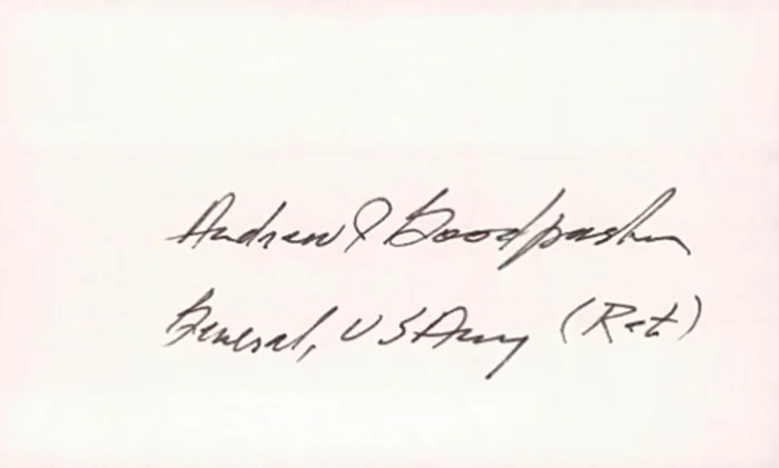 Andrew Goodpaster autograph