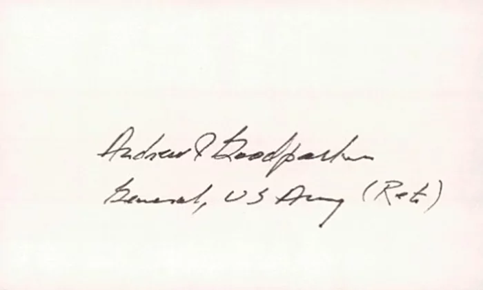 Andrew Goodpaster autograph