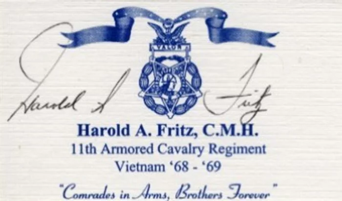 Harold Fritz autograph