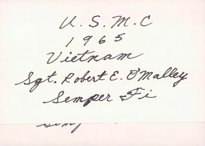 Robert E. O'Malley autograph