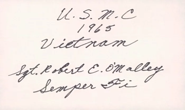 Robert E. O'Malley autograph