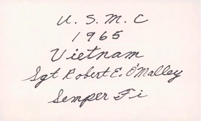 Robert E. O'Malley autograph