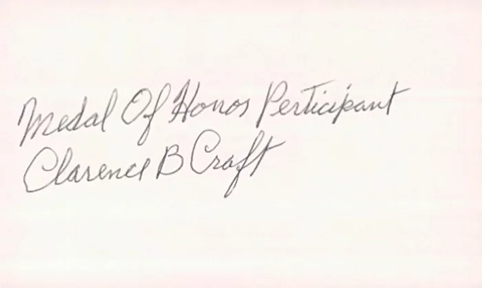 Clarence Craft autograph