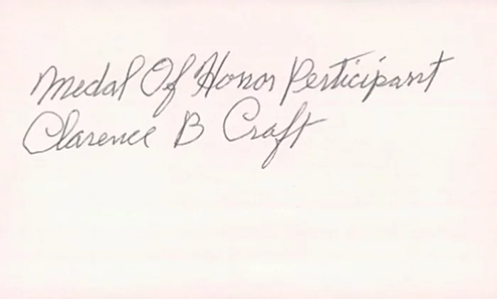 Clarence Craft autograph