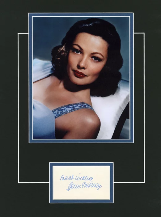 Gene Tierney autograph