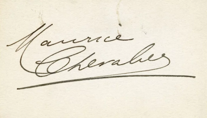 Maurice Chevalier autograph