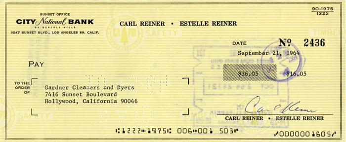 Carl Reiner autograph