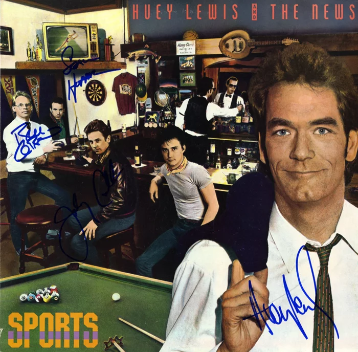 Huey Lewis and The News autograph
