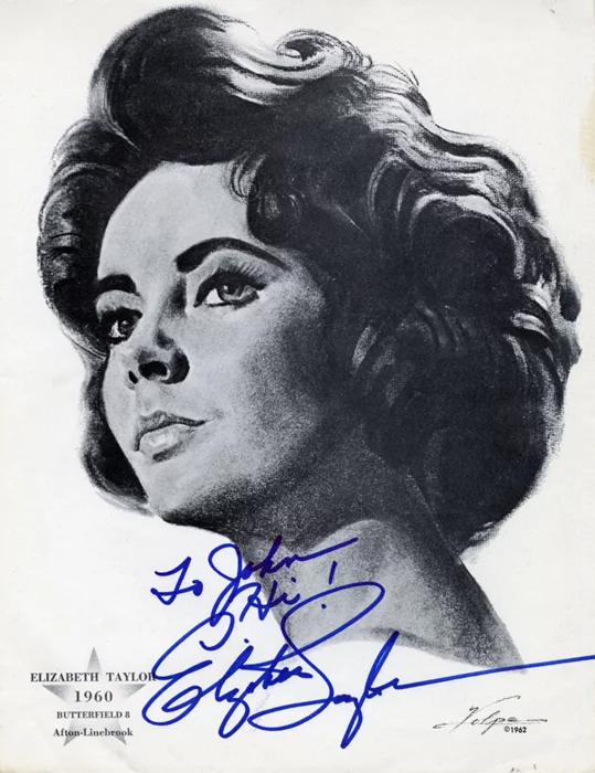 Elizabeth Taylor autograph