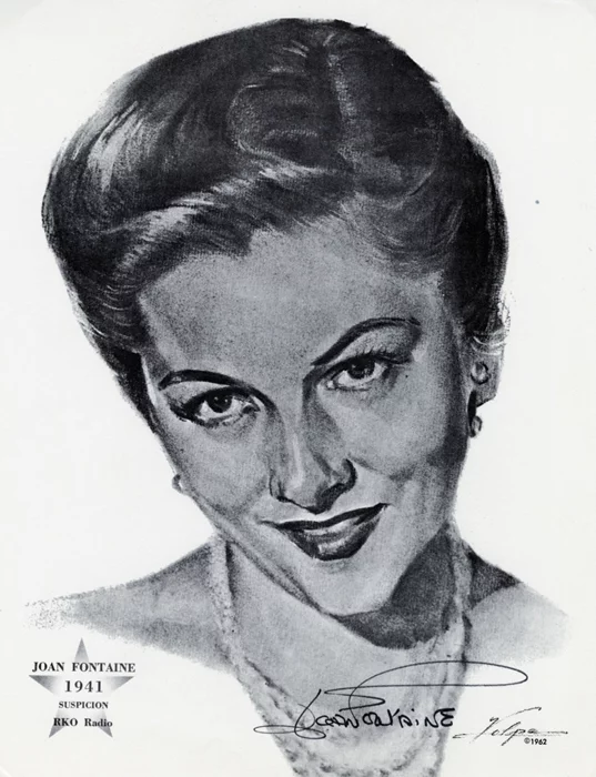 Joan Fontaine autograph