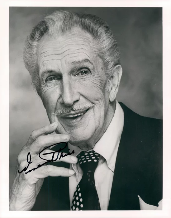Vincent Price autograph