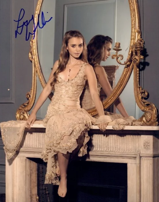 Lily Collins autograph