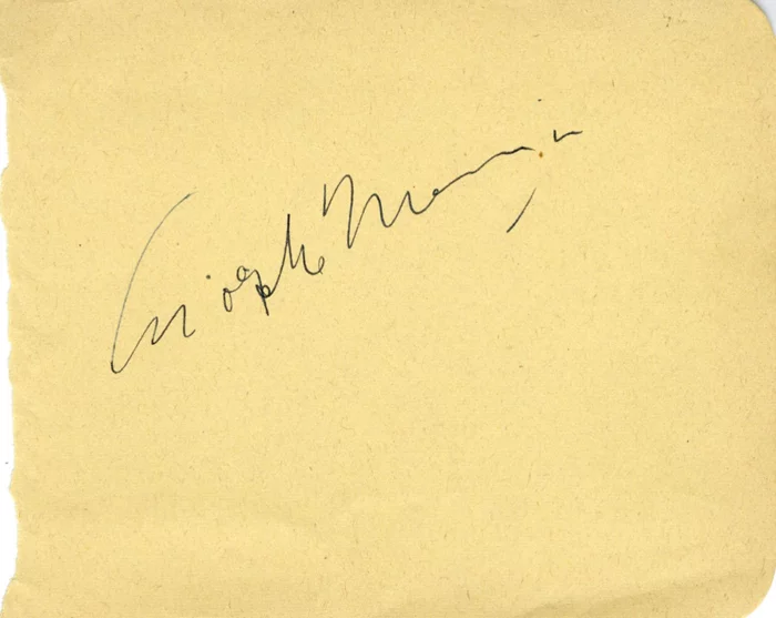Adolphe Menjou autograph
