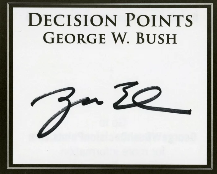 George Bush autograph
