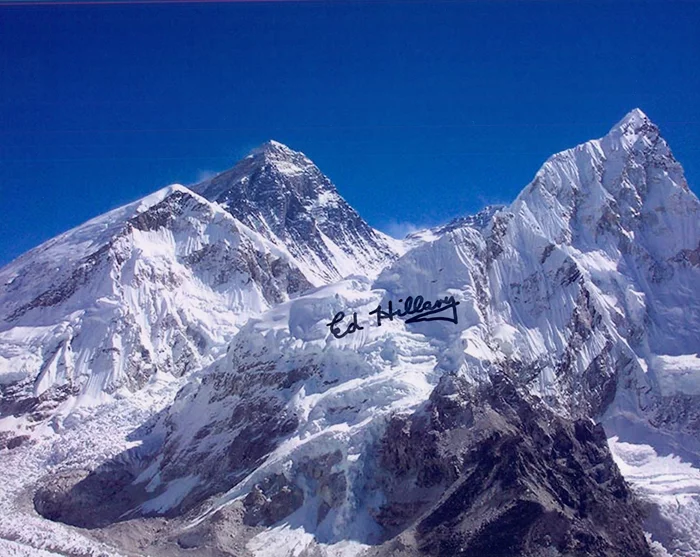 Sir Edmund Hillary autograph
