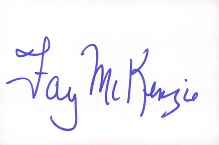 Fay McKenzie autograph