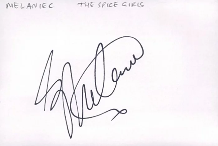 Melanie C autograph
