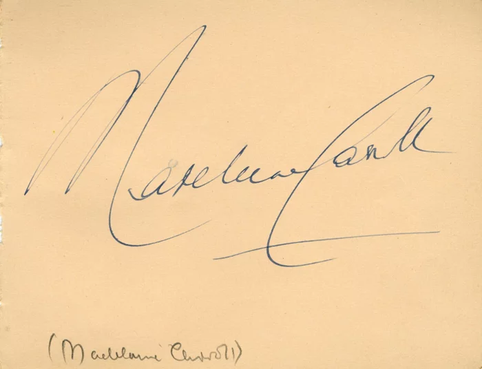 Madeleine Carroll autograph