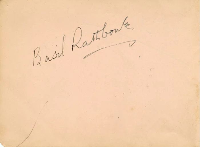 Basil Rathbone autograph
