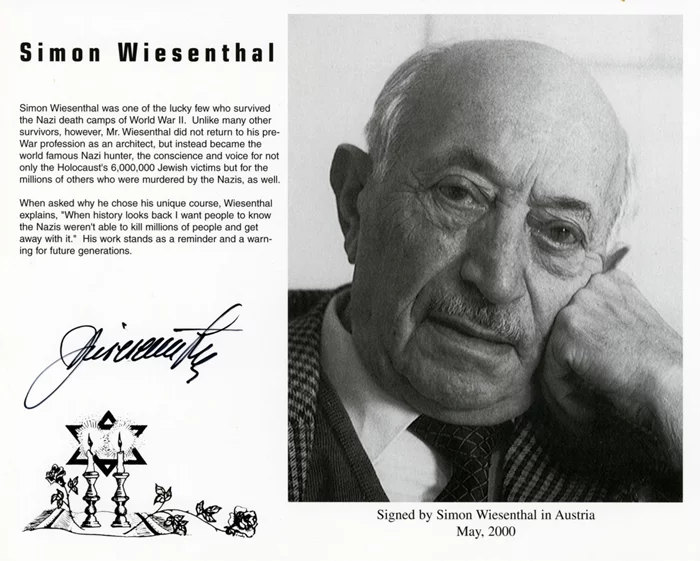 Simon Wiesenthal autograph
