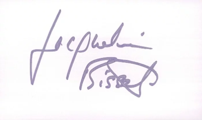 Jacqueline Bisset autograph