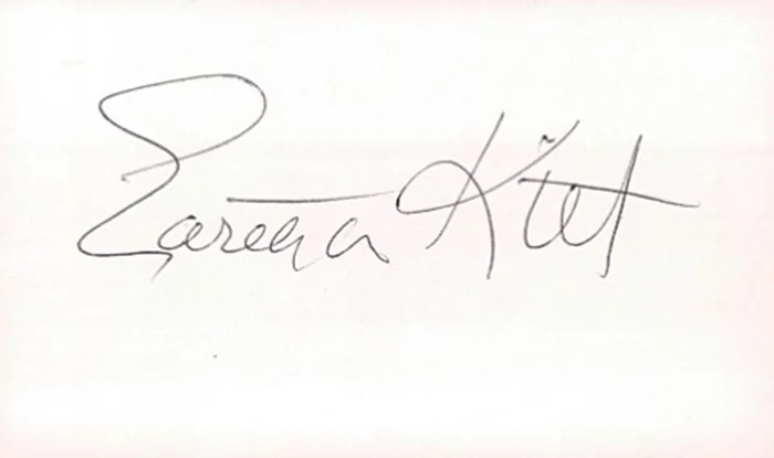 Eartha Kitt autograph