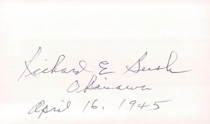 Richard E. Bush autograph