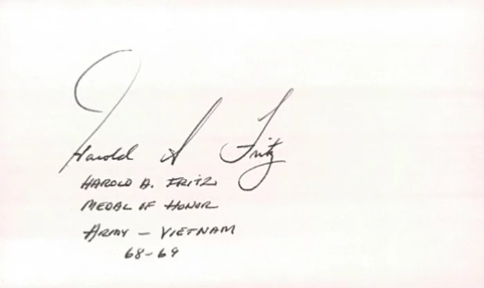 Harold Fritz autograph