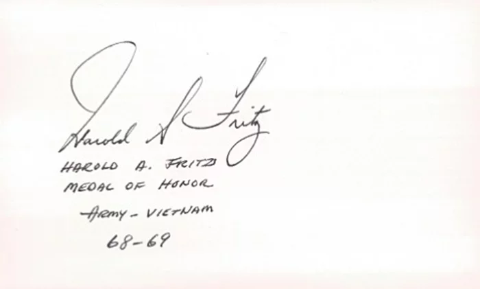 Harold Fritz autograph