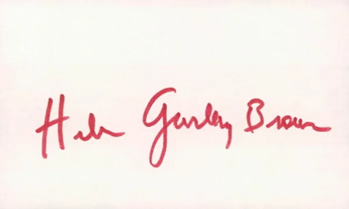 Helen Gurley Brown autograph