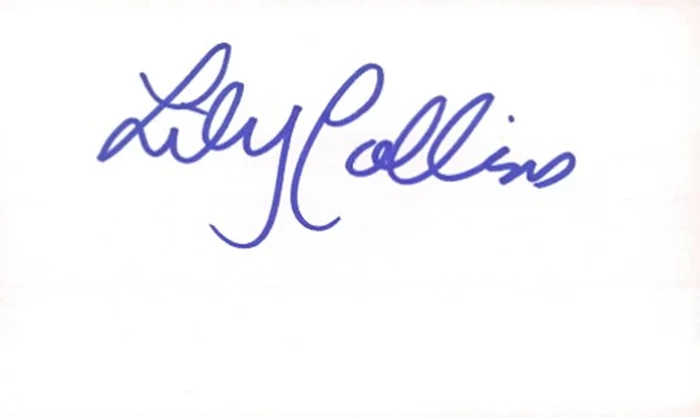 Lily Collins autograph