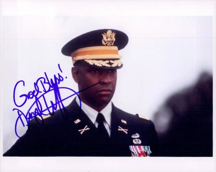 Denzel Washington autograph