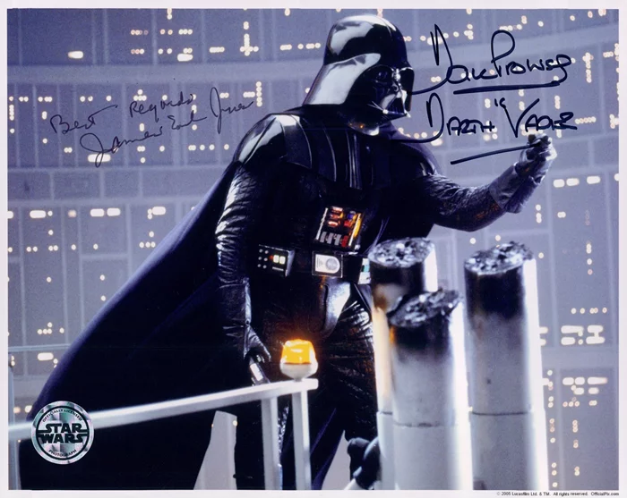 Darth Vader autograph