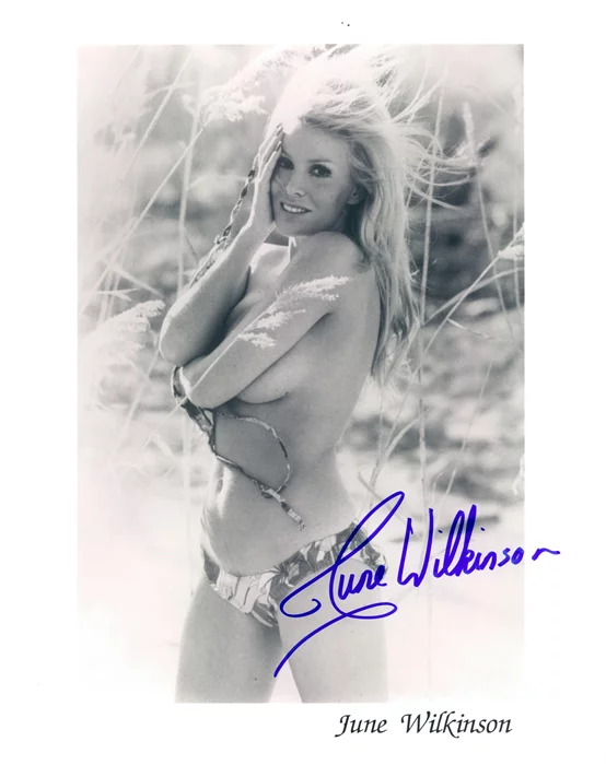 June Wilkinson autograph