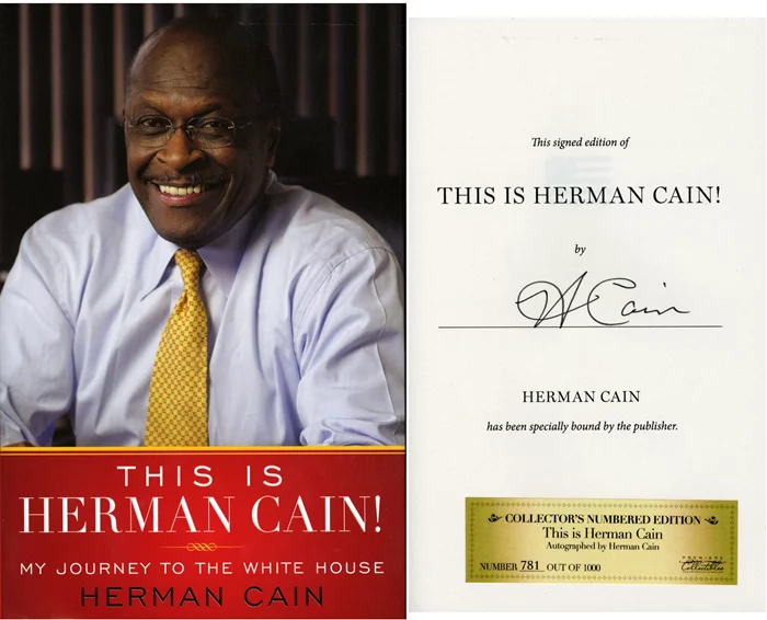 Herman Cain autograph