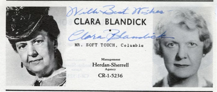 Clara Blandick autograph
