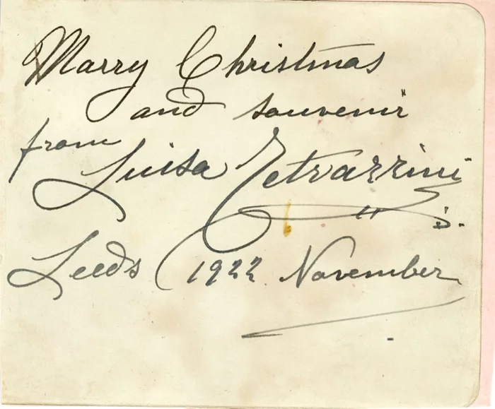 Luisa Tetrazzi autograph