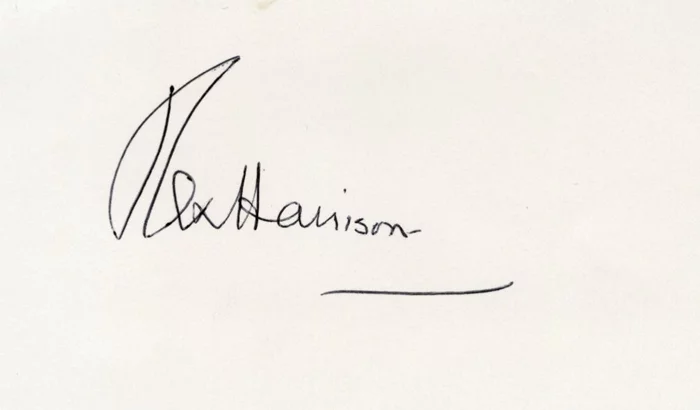 Rex Harrison autograph