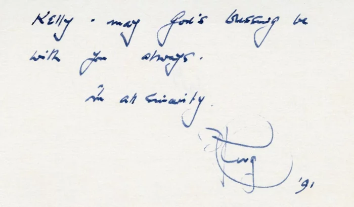 Peter Cushing autograph