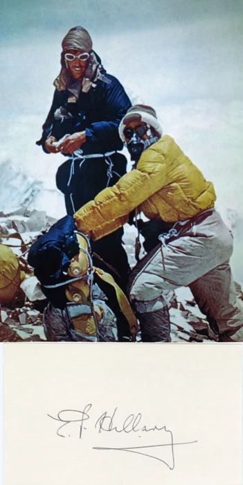 Sir Edmund Hillary autograph