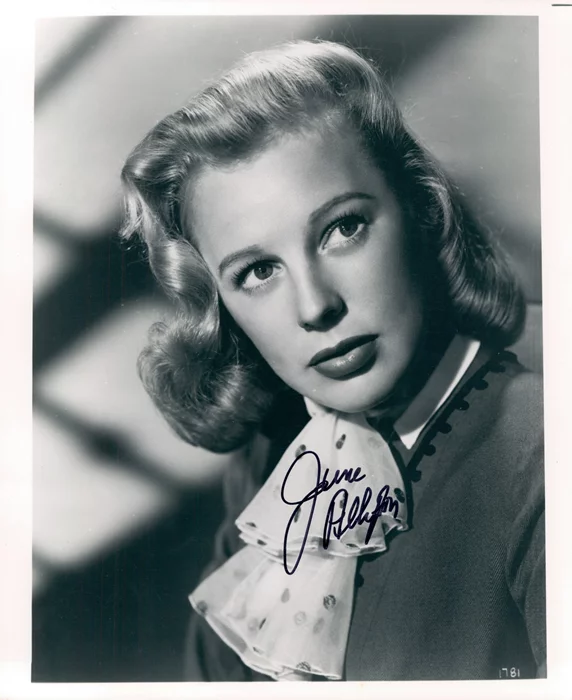 June Allyson autograph