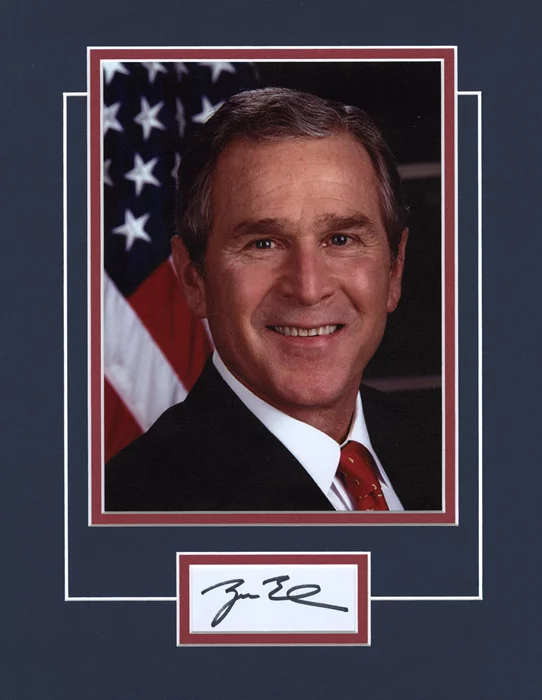 George Bush autograph