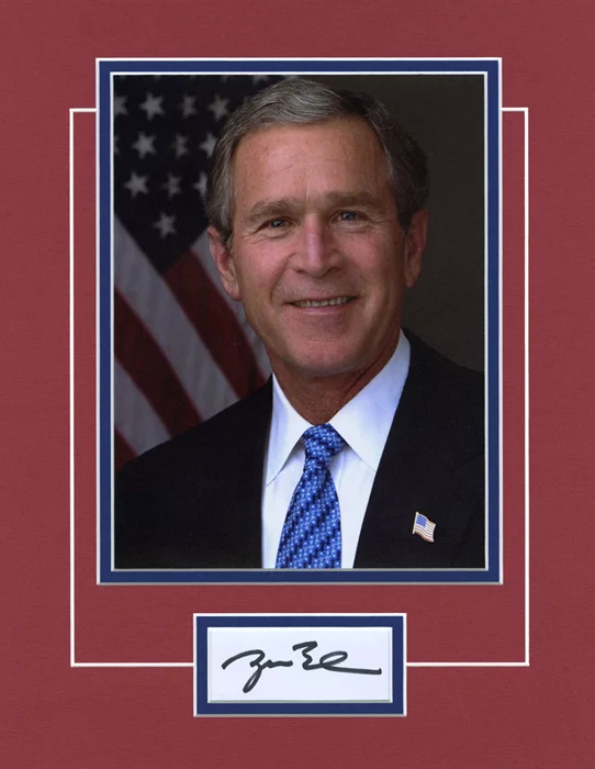 George Bush autograph